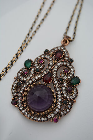 STONEAGE Kadın Kolye Zirkon Taşlı Saray Kolyesi