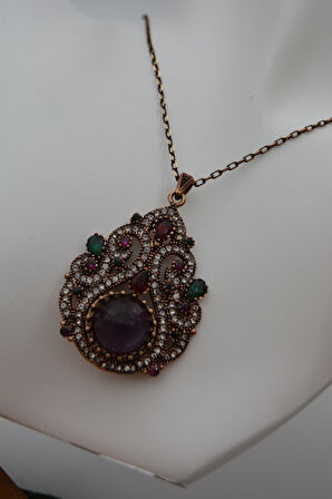 STONEAGE Kadın Kolye Zirkon Taşlı Saray Kolyesi