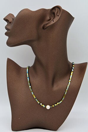 STONEAGE Hematit ve İnci Taşlı Şifa Kolyesi