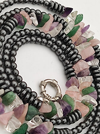 STONEAGE En Sevilen Taşlardan Gemici Kilitli Şifa Kolyesi