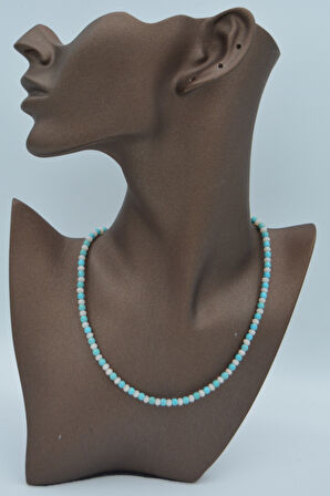 STONEAGE Çek Kristali ve Turkuaz Taşlı Nazara Karşı Şifa Kolyesi