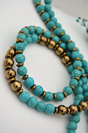 STONEAGE Turkuaz Taşlı Nazar Şifa Kolyesi