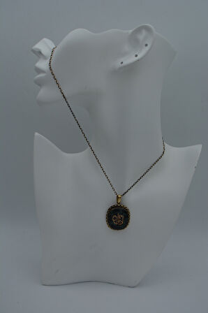 STONEAGE EDEP YA HU YAZILI EBRULU KOLYE