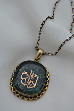 STONEAGE EDEP YA HU YAZILI EBRULU KOLYE