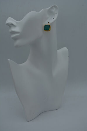 STONEAGE JADE TAŞLI EL YAPIMI KÜPE