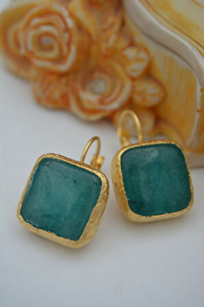 STONEAGE JADE TAŞLI EL YAPIMI KÜPE