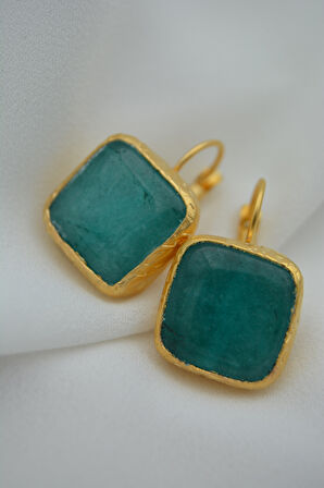 STONEAGE JADE TAŞLI EL YAPIMI KÜPE