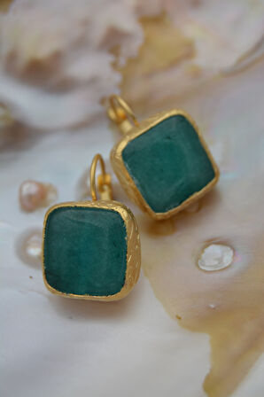 STONEAGE JADE TAŞLI EL YAPIMI KÜPE