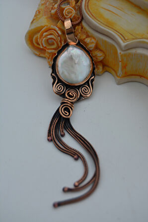 STONEAGE BAROK İNCİLİ TASARIM KOLYE