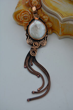 STONEAGE BAROK İNCİLİ TASARIM KOLYE