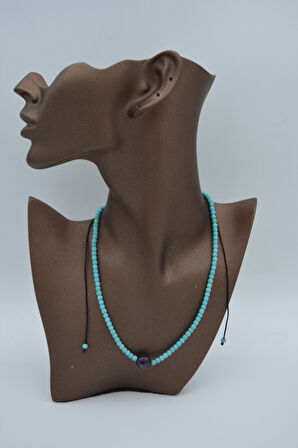 STONEAGE JEWELLERY Lapis Lazuli ve Turkuaz Doğal Taşlı Kolye