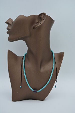 STONEAGE JEWELLERY Lapis Lazuli ve Turkuaz Doğal Taşlı Kolye