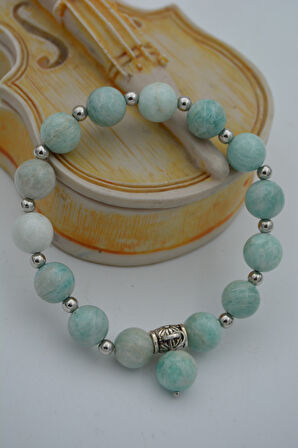 STONEAGE JEWELLERY Amazonit Doğal Taşından Bileklik