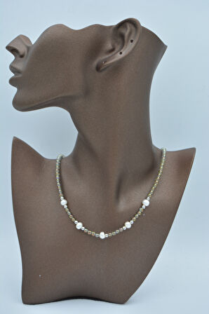 STONEAGE Kristal ve Gerçek İnci Kolye