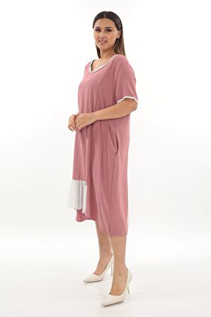 Cepli Yazlık Beden Elbise F10-2370