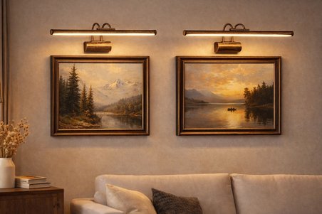  Sarjlı LED Flüt Resim Aplik | 6W | 3200K Gün Işığı | 35cm | Duvar Tipi Ayna/Tablo Dekoratif Işık