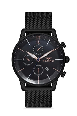 Siyah Hasır Kordon Erkek Kol Saati F11039C-1093-G