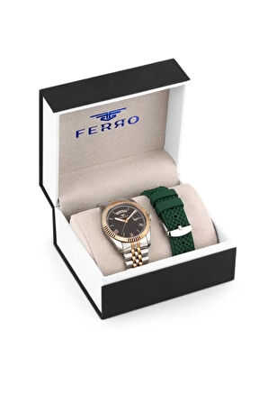 Siyah Çelik ve Silikon kordon Erkek Kol Saati F11130DA-G