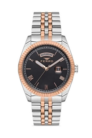 Siyah Çelik ve Silikon kordon Erkek Kol Saati F11130DA-G