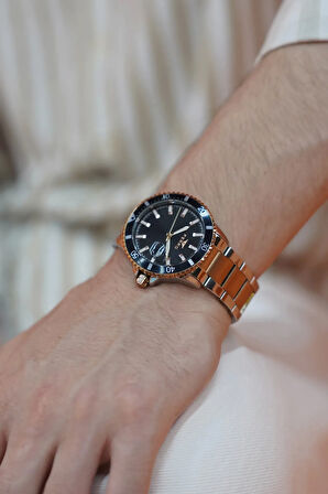 Rose ve Gümüş Çelik Kordon Erkek Kol Saati F11238A-E2