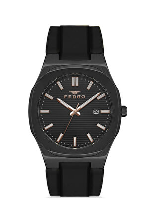 Siyah Silikon Kordon Erkek Kol Saati F11340D-G