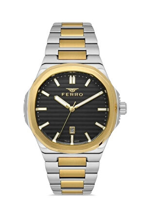 Sarı ve Gümüş Çelik Kordon Erkek Kol Saati F11514AWT-D2