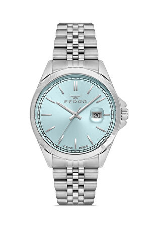 Gümüş Çelik Kordon Erkek Kol Saati F11541AWT-A15