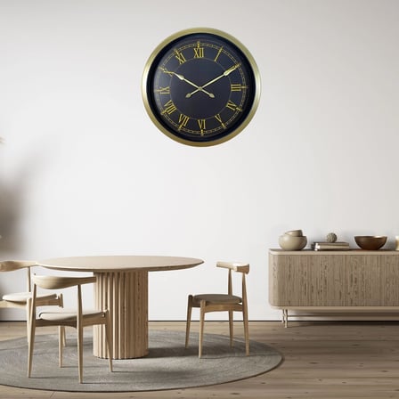 Retro Roma Rakamlı 60 x 60 Cm Metal Duvar Saati iegxx