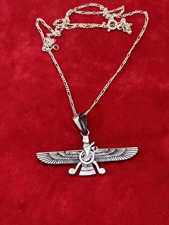 Ahura Mazda Simge Gümüş Kolye