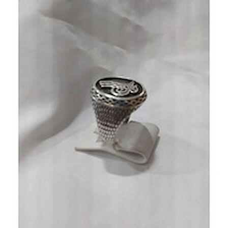 Osmanlı Tuğra Modeli Gümüş Erkek Yüzük