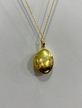 Açılır Kapanır Resimli Gümüş Şans Kolyesi