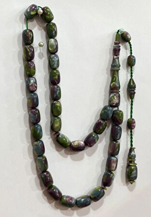 Opal Kehribar Renkli Kapsul Modeli Usta İşçilik Tespih