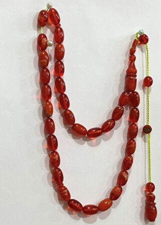 Sıkma Kehribar Beyzi Modeli Usta İşçilik Tespih