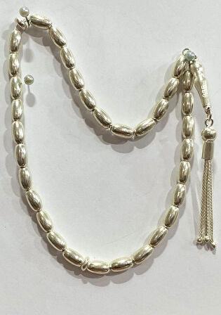 Tespih Vizyon İşlemeli Gümüş Tespih