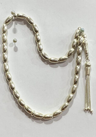 Tespih Vizyon İşlemeli Gümüş Tespih