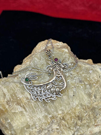 Şahmeran Model Gümüş Kadın Kolye