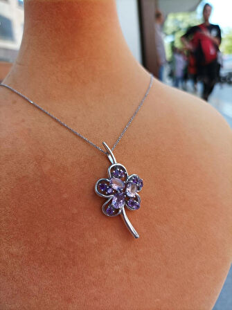 Aşkın Papatya Modeli Gümüş Kadın Kolye