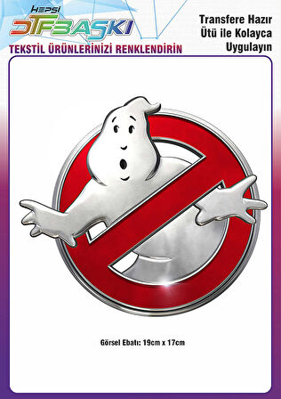 Hayalet Avcıları Ghostbusters Ütü ile Yapışan Tekstil DTF Baskı