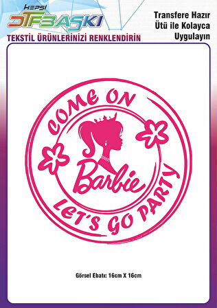 Come On Ütü ile Yapışan Tekstil DTF Baskı