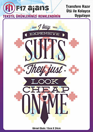 Ütü Ile Yapışan Tekstil Dtf Baskı Görseli I Buy Expensive Suits
