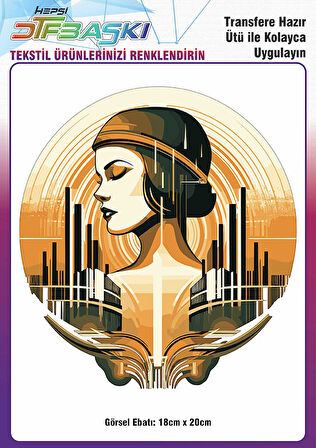 Vintage Ütü ile Yapışan Tişört Tekstil Dtf Baskı