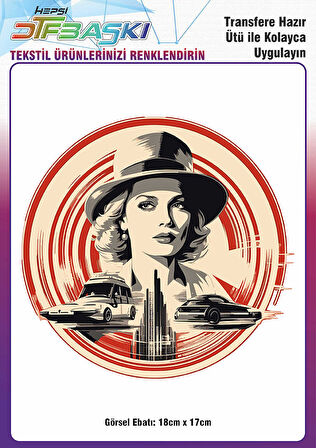 Vintage Ütü ile Yapışan Tişört Tekstil Dtf Baskı