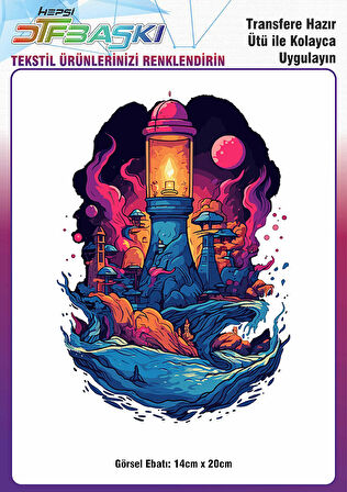 Vintage Ütü ile Yapışan Tişört Tekstil Dtf Baskı