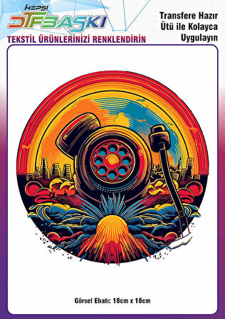 Vintage Ütü ile Yapışan Tişört Tekstil Dtf Baskı