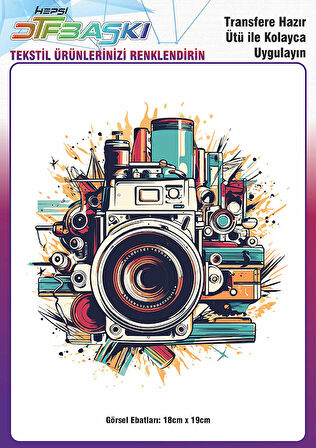 Ütü ile Yapışan Tişört Tekstil Dtf Transfer Baskı