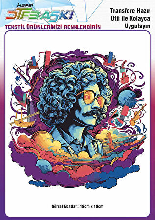 Ütü ile Yapışan Tişört Tekstil Dtf Transfer Baskı