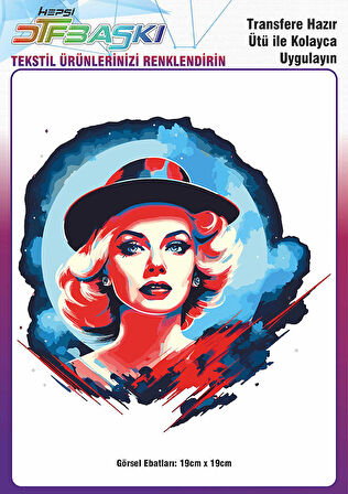 Ütü ile Yapışan Tişört Tekstil Dtf Transfer Baskı