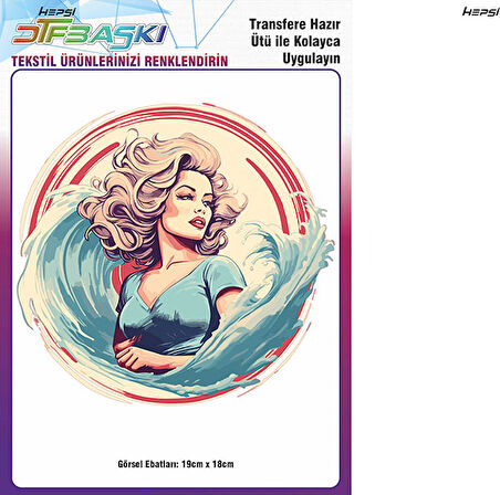 Ütü ile Yapışan Tişört Tekstil Dtf Transfer Baskı