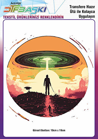 Ütü ile Yapışan Tişört Tekstil Dtf Transfer Baskı