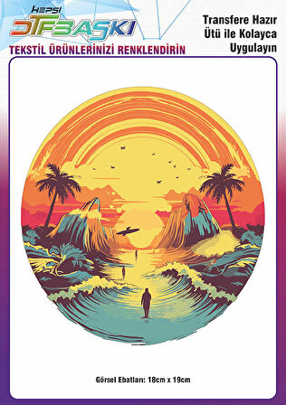 Ütü ile Yapışan Tişört Tekstil Dtf Transfer Baskı